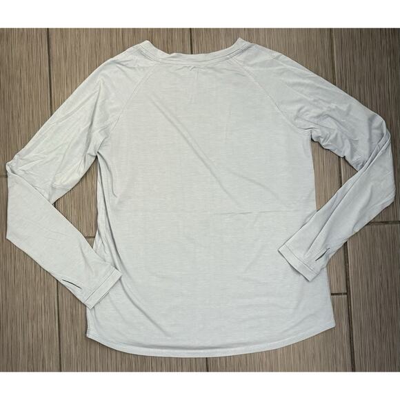 Free Fly Women’s Long Sleeve T-shirt Size Large Blue Thumbholes Bamboo - Picture 3 of 5